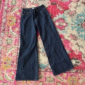 Zara Dark Blue Flare Jeans